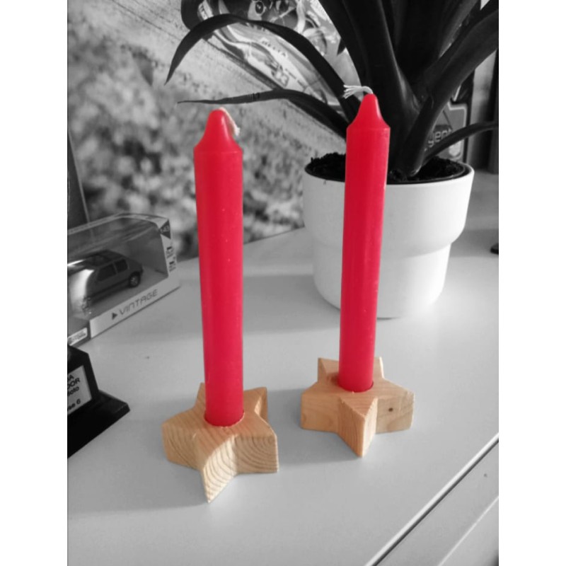 Conjunto portavelas estrella